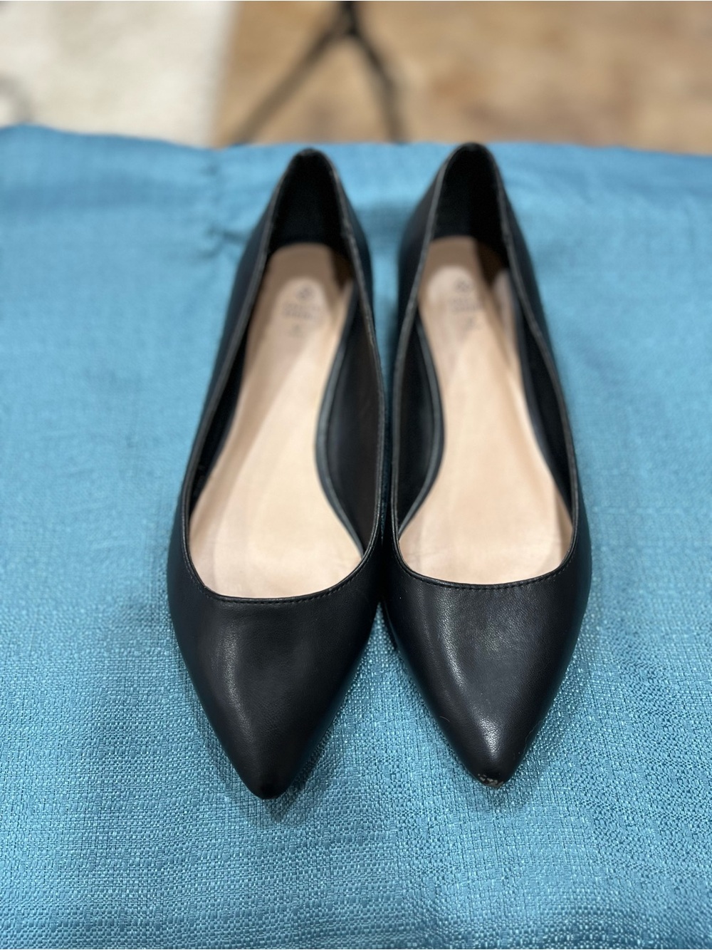 Call It Spring Black Pointed-Toe Ballet Flats